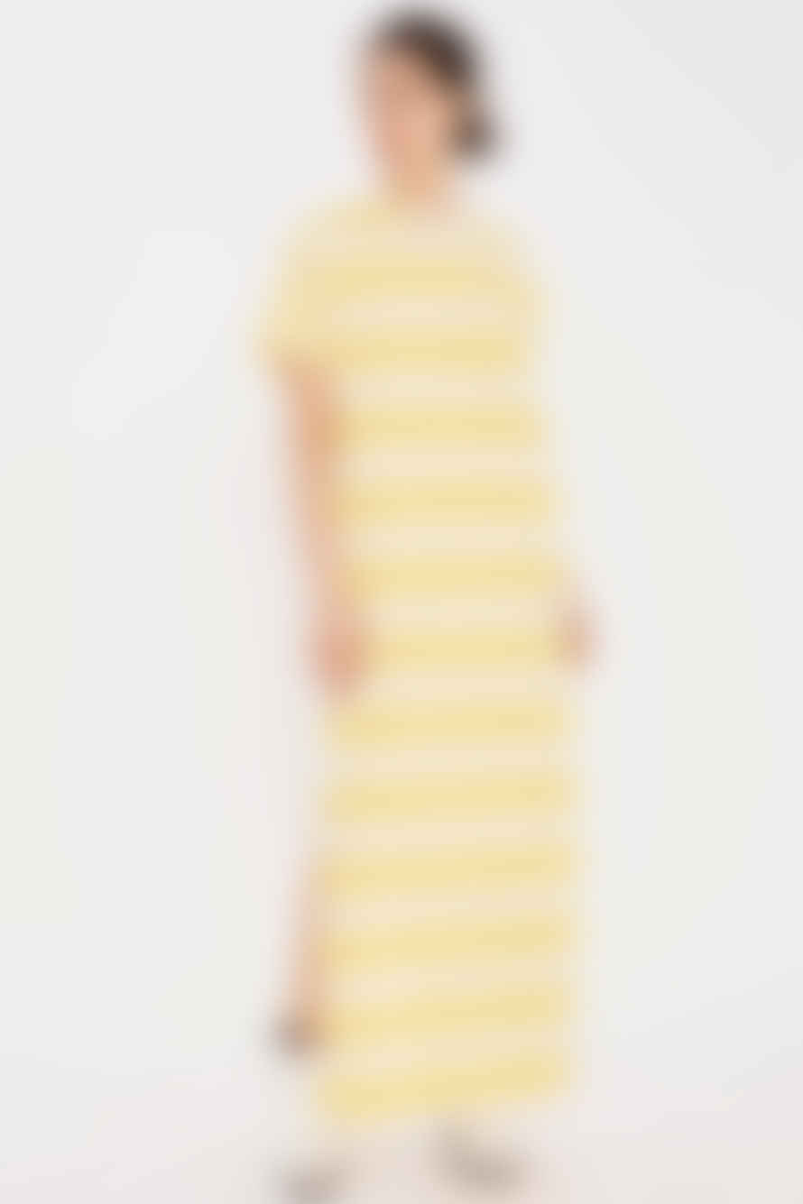 Bella Freud  Yellow Sunshine Striped T-shirt Dress