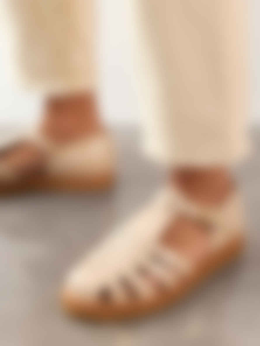 Angulus Strap Sandals With Buckle - Beige