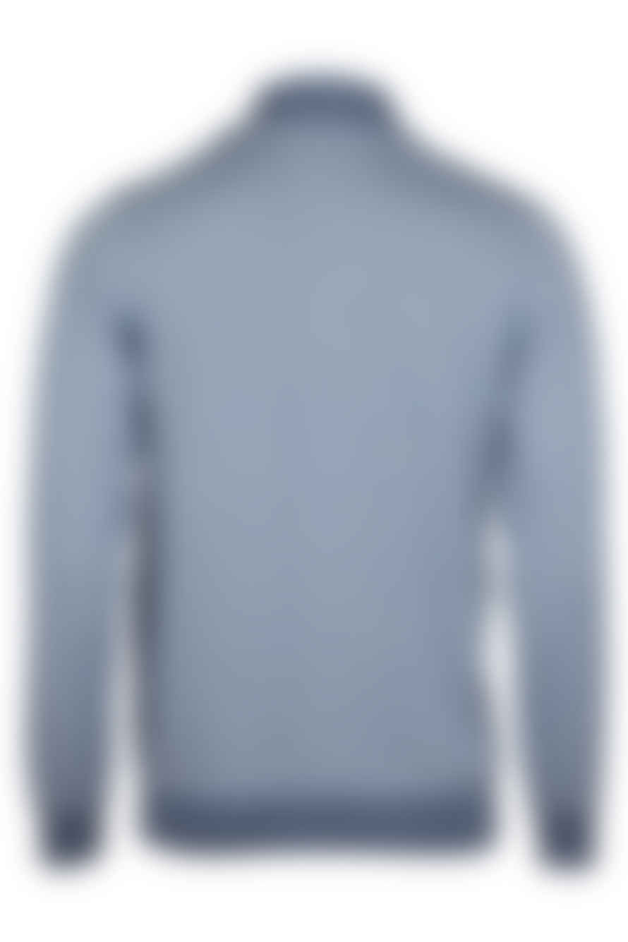 Stenstroms - Light Blue Merino Wool Half Zip 4202411355103