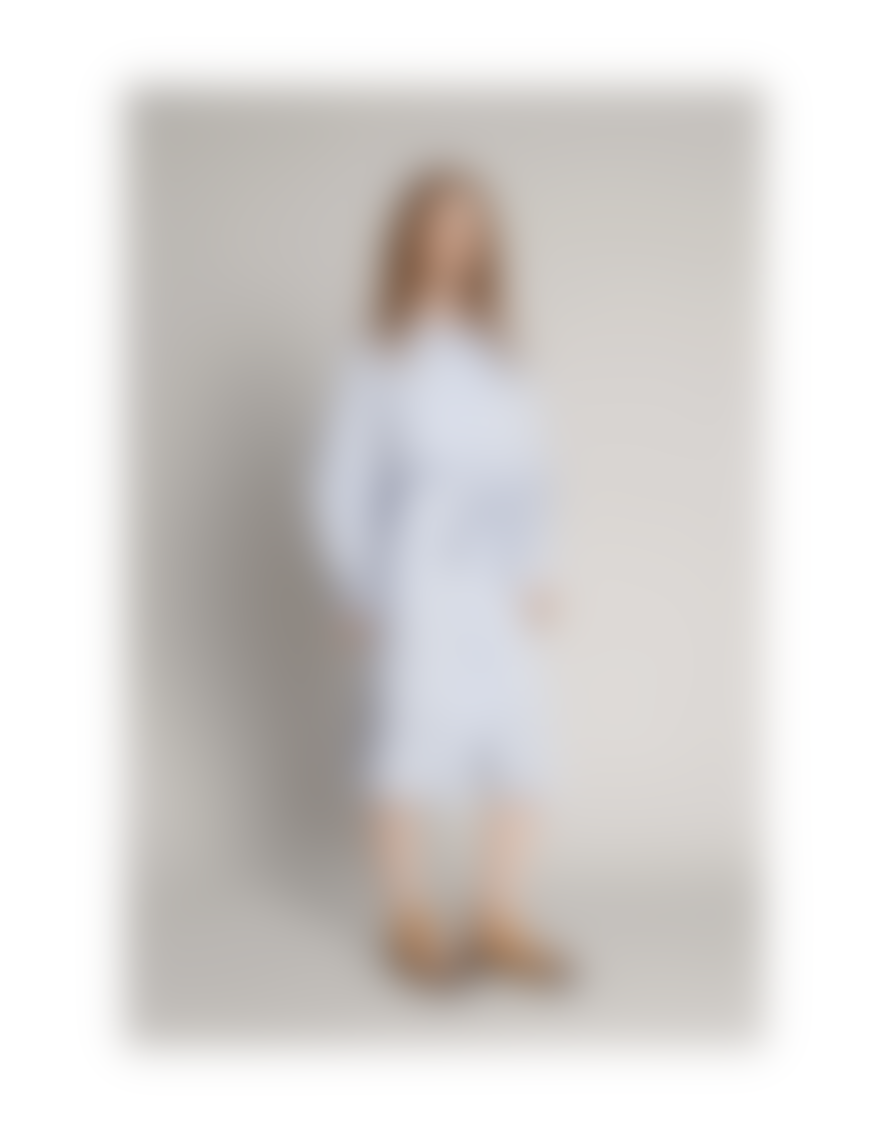 Munthe Munthe Mateo Stripe Shirt Dress With Belt Size: 10, Col: Blue/white