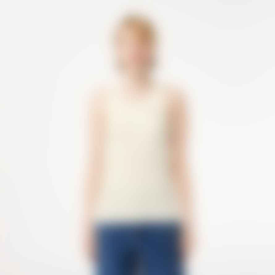 Lacoste Camiseta De Tirantes De Mujer Lacoste Slim Fit En Algodón Ecológico