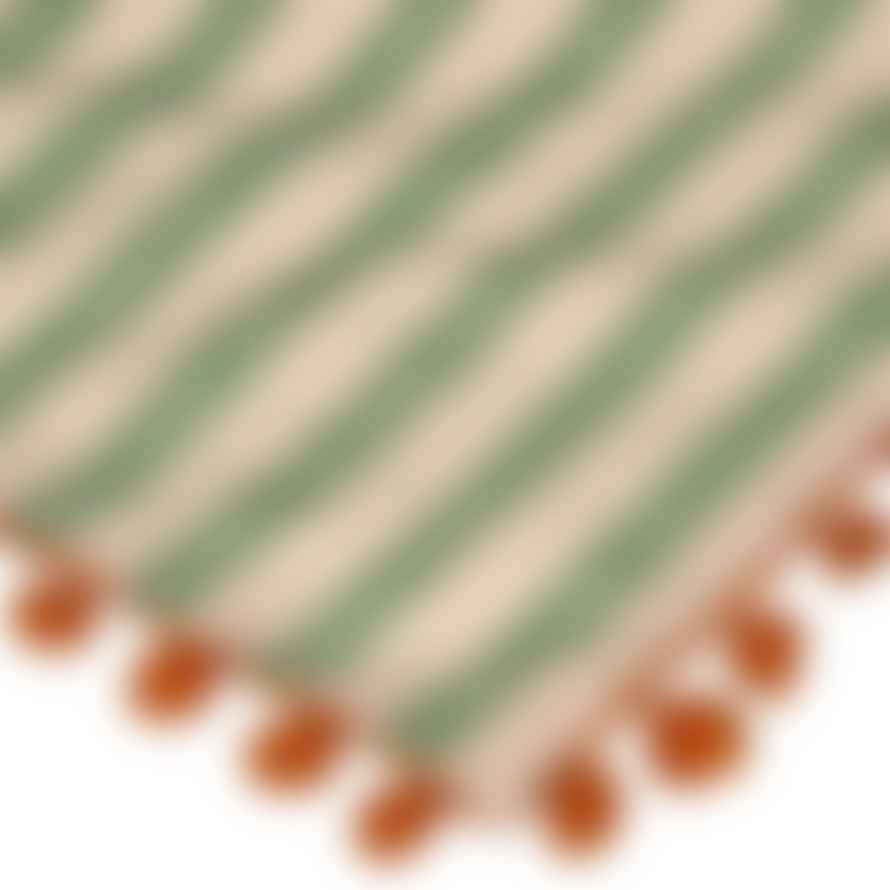 Made by moi Selection Nappe Stripes Vert Orange