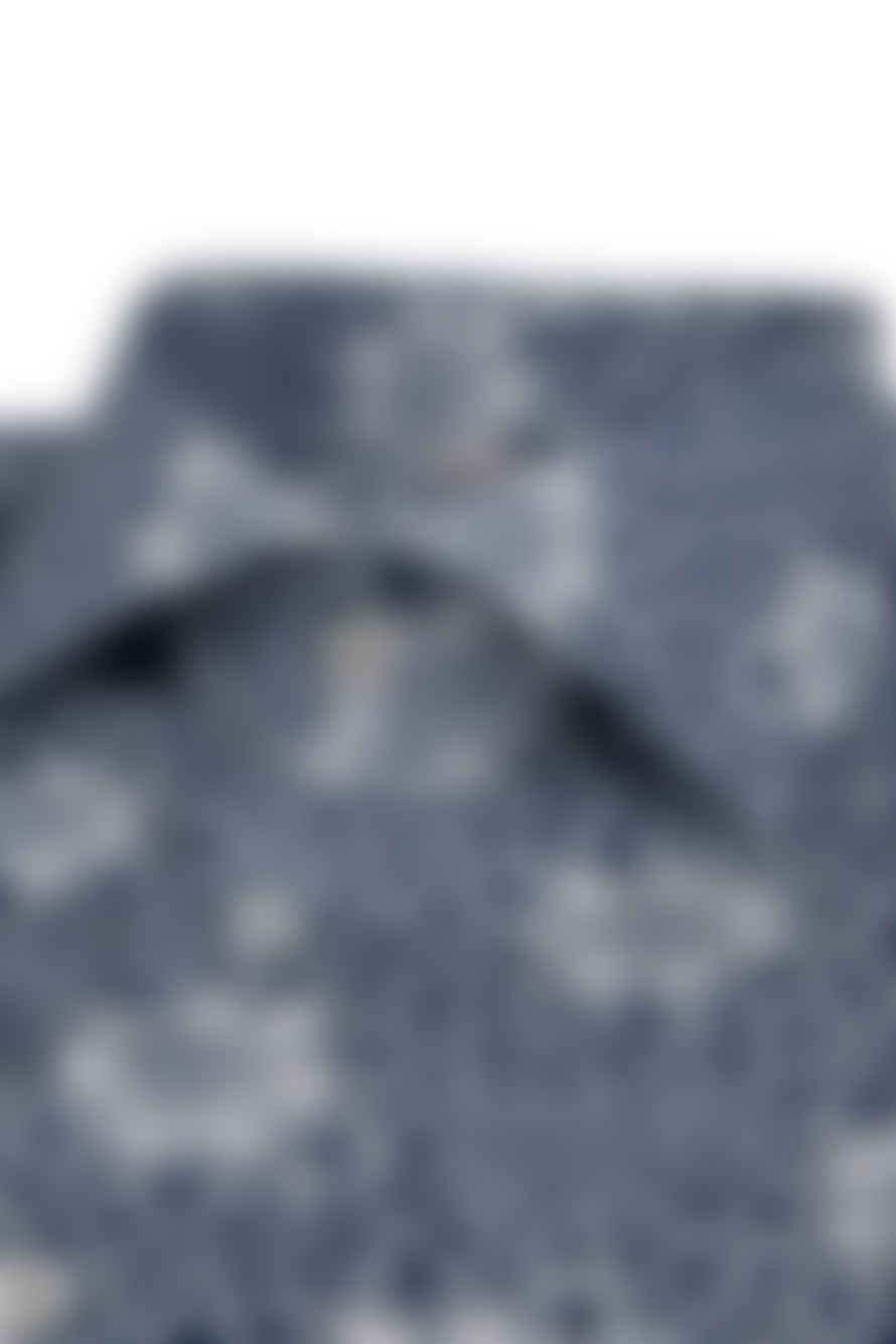 Stenstroms - Slimline Floral Shirt In Stretch Viscose Fabric 7127118163161