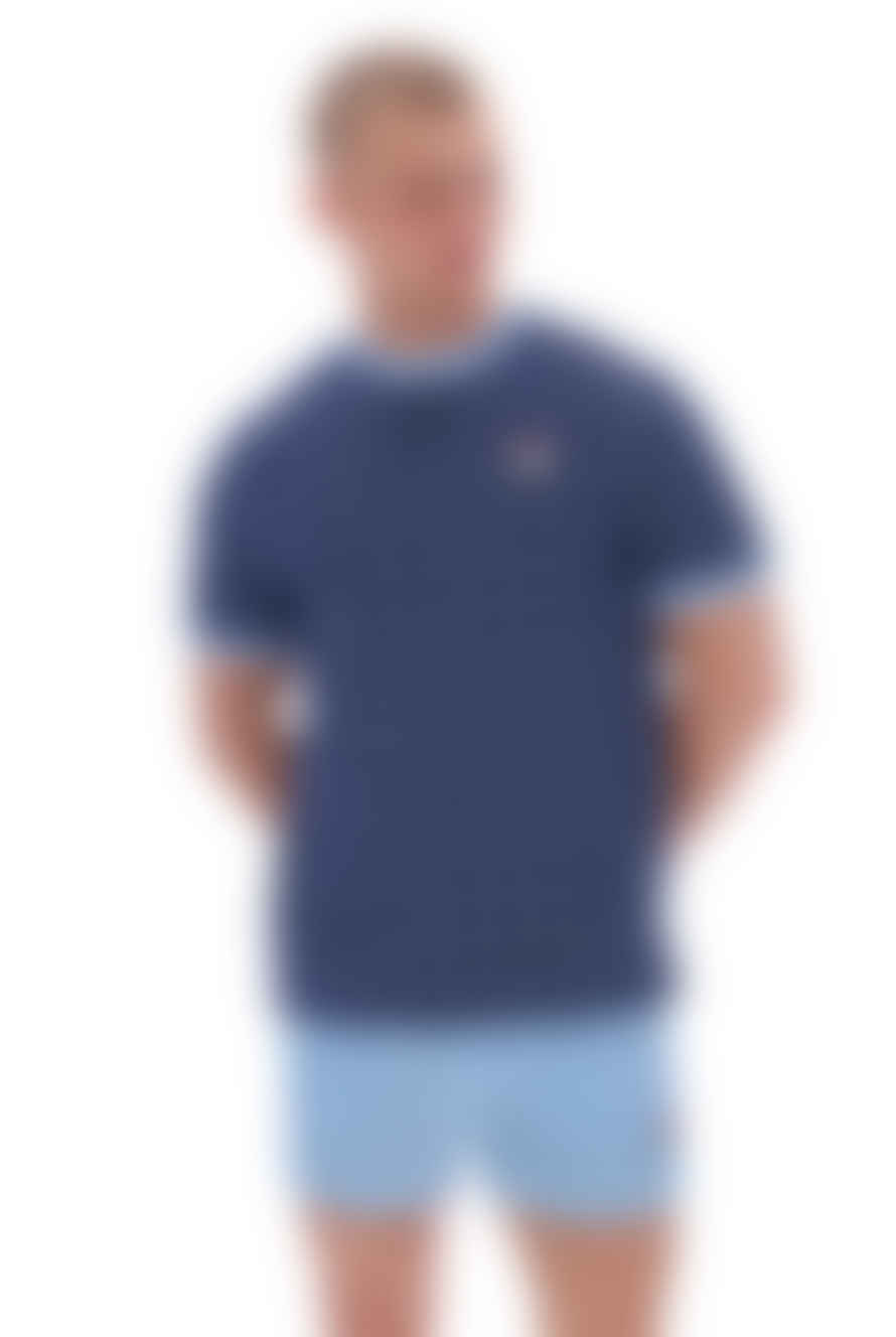 Fila Check Graphic T-shirt In Blue & White