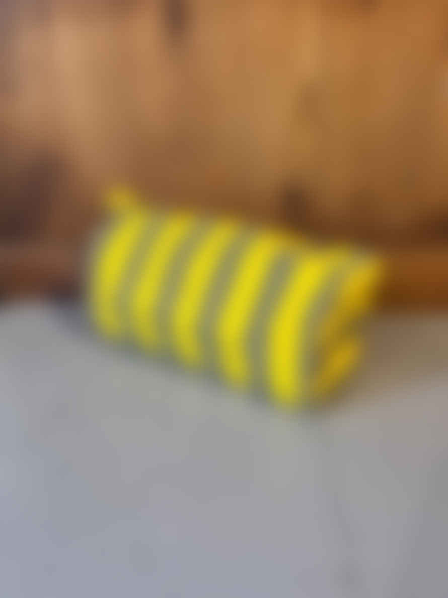 Afroart Yellow Stripy Washbag