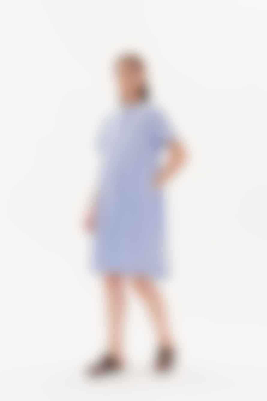 New Arrivals Tirelli Half Placket Dress In Soft Blue