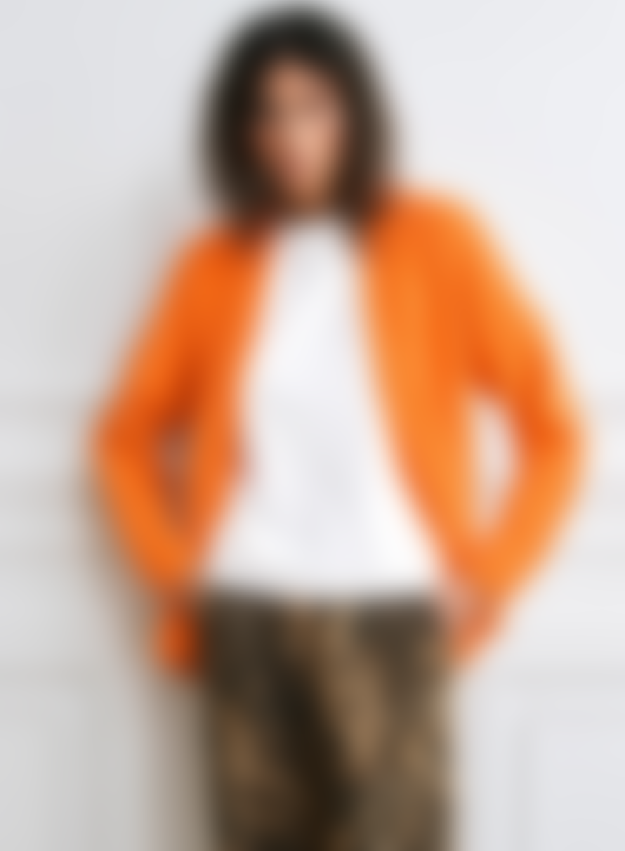 FRNCH Piper Open Front Cardigan In Orange From