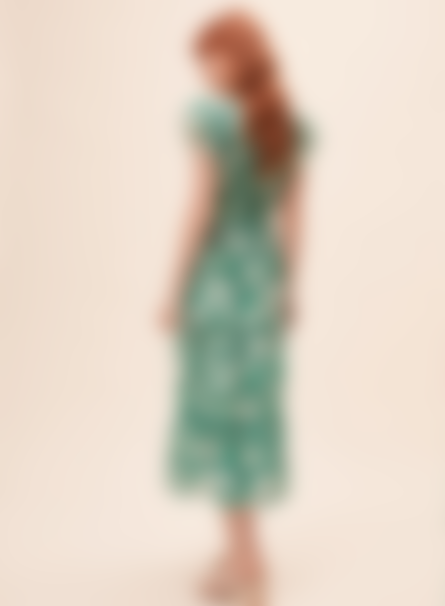 SUNCOO Calipso Printed Dress In Green From