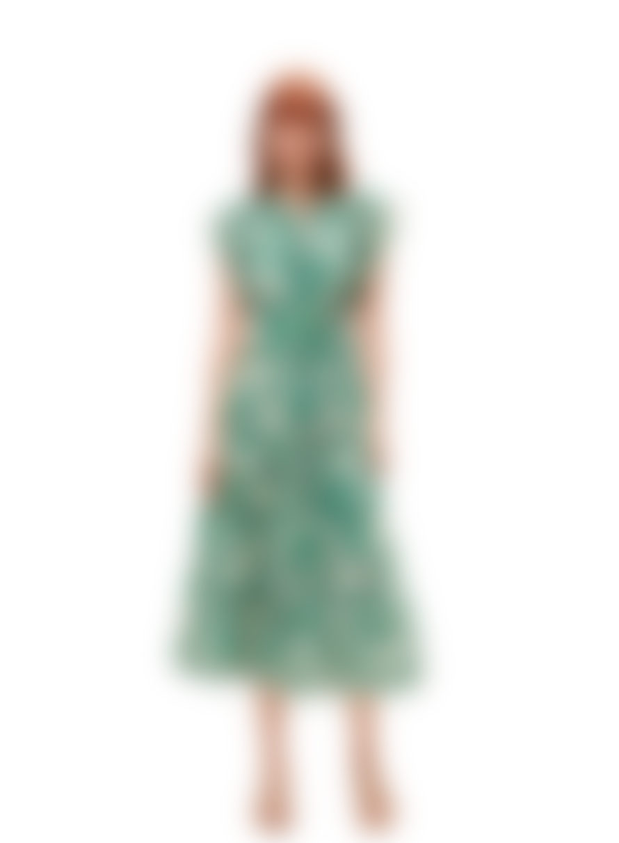 SUNCOO Calipso Printed Dress In Green From