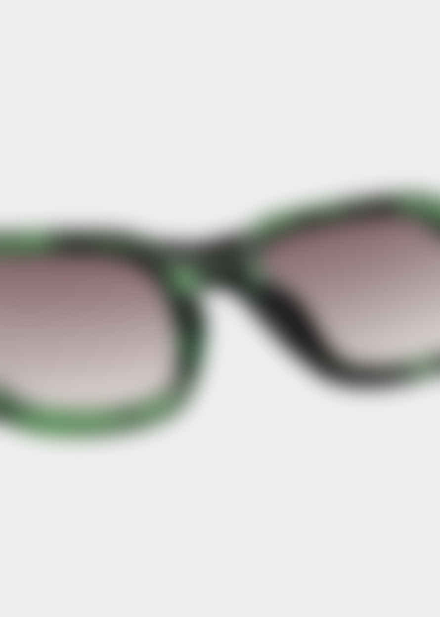 A Kjærbede Halo Sunglasses - Green Marble