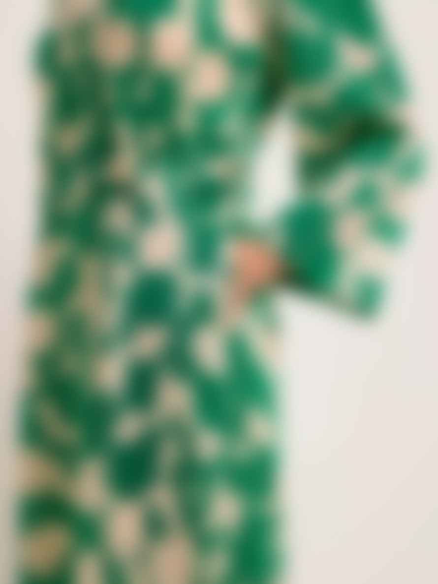 Lanius Graphic Dots Midi Dress - Green