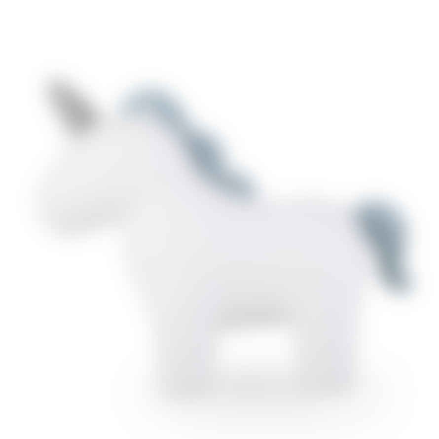 Zuny Bookend 1 Kg Unicorn Nico White & Smokey Blue Art. Zubv03110120