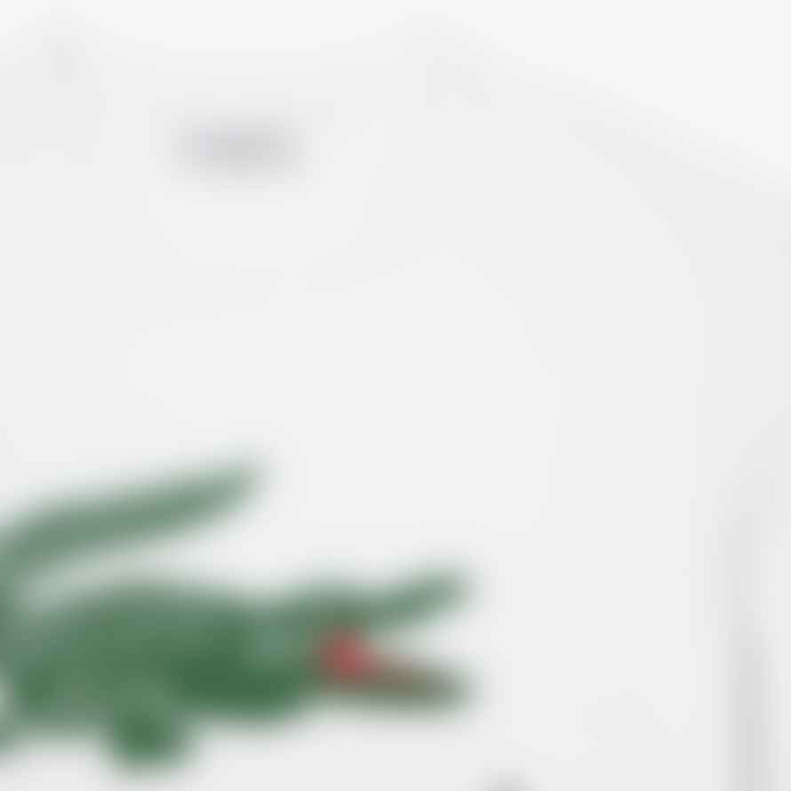 Lacoste White Big Crocodile Printed T Shirt 