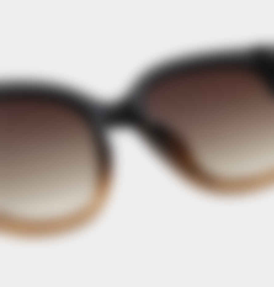 A Kjærbede Black and Brown Transparent Billy Sunglasses