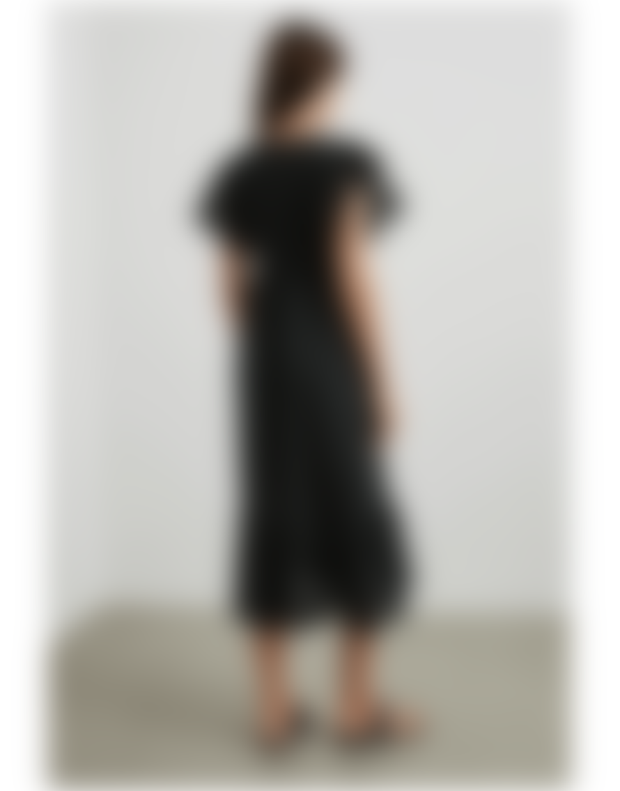 Rails Rails Clementine Embroidered Detail Midi Dress Size: L, Col: Black