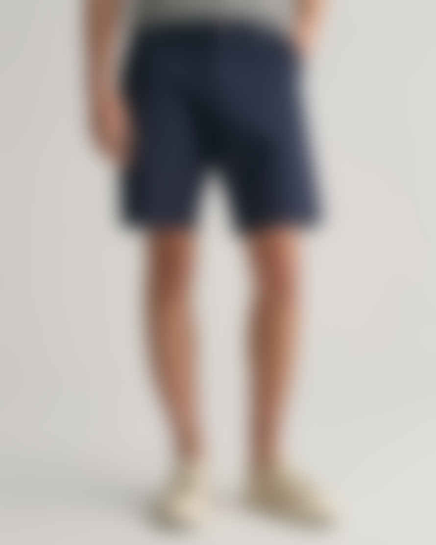 Gant Marine Blue Slim Fit Twill Shorts 205068 410