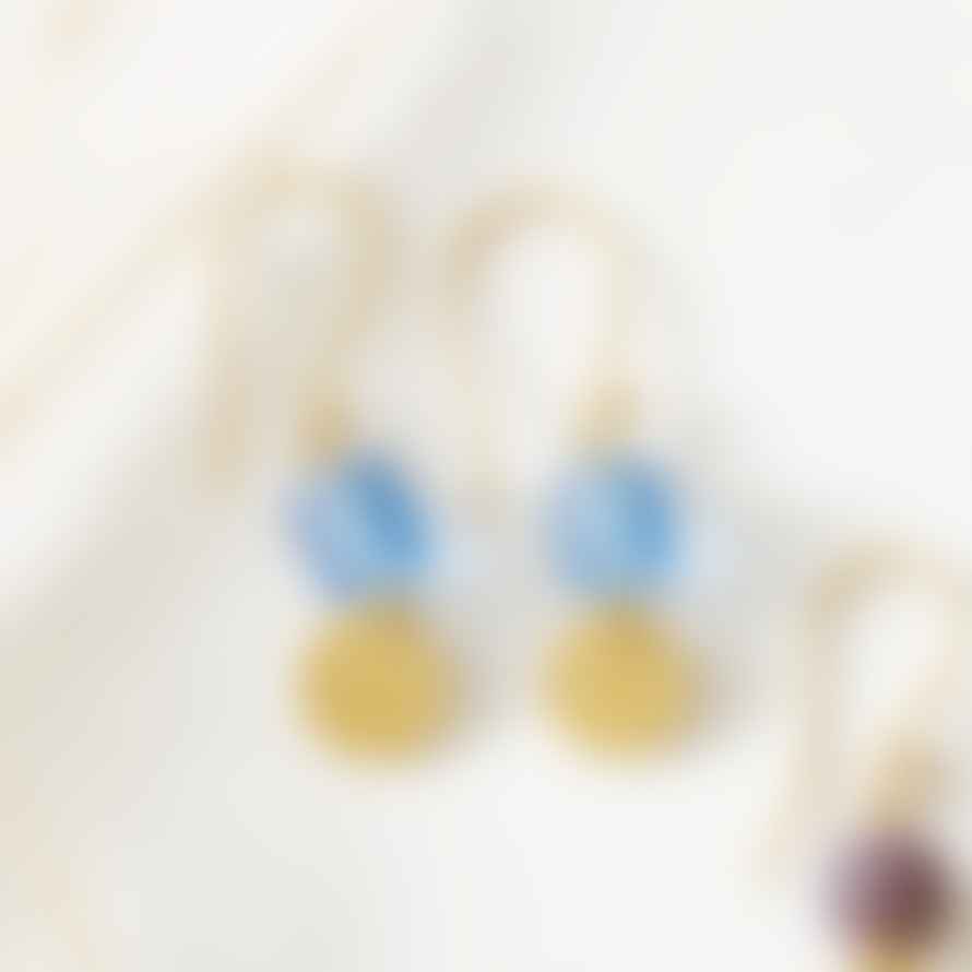 Just Trade  Elements Barrel Earrings Blue