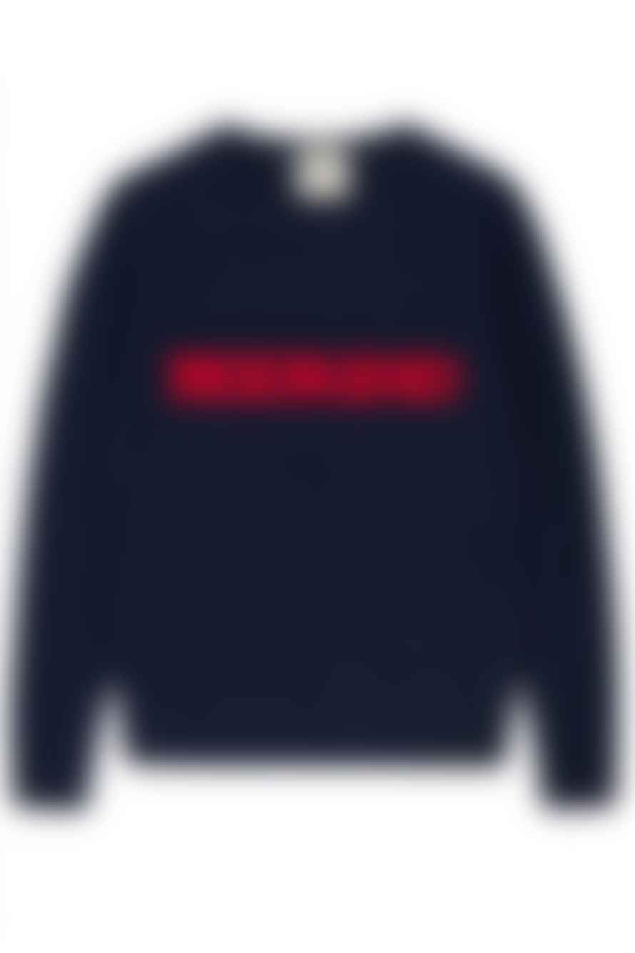 Jumper 1234 Merde Cashmere Crew In Navy And Red
