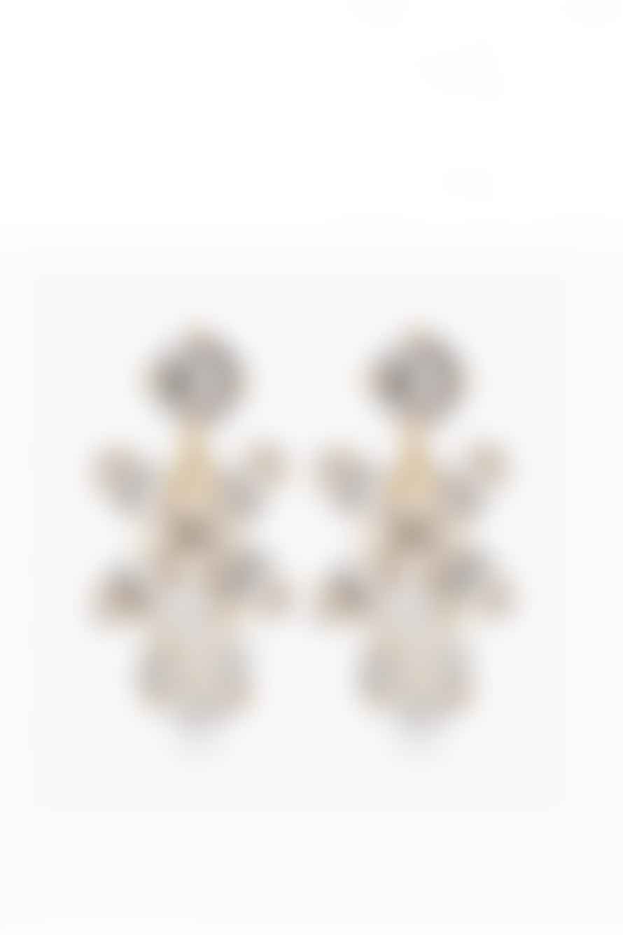 Caroline Svedbom Mini Dione Earrings In Gold Crystal