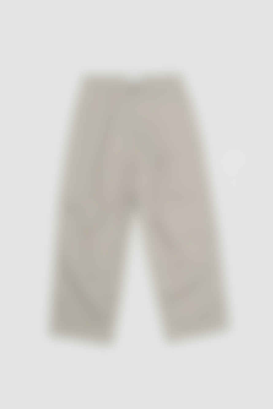 Still By Hand Linen Mixed Baker Pants Taupe