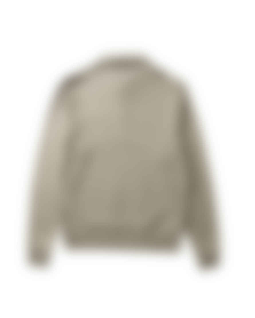 Edmmond Plain Taupe 1/4 Zip Sweatshirt