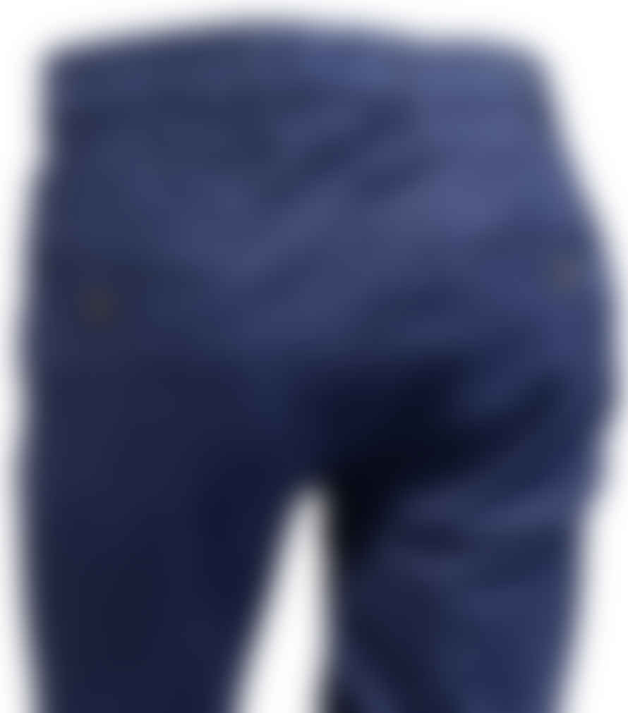 Canali Navy Blue Chinos In Garment Dyed Cotton Microtwill - 91633-pt00452-306