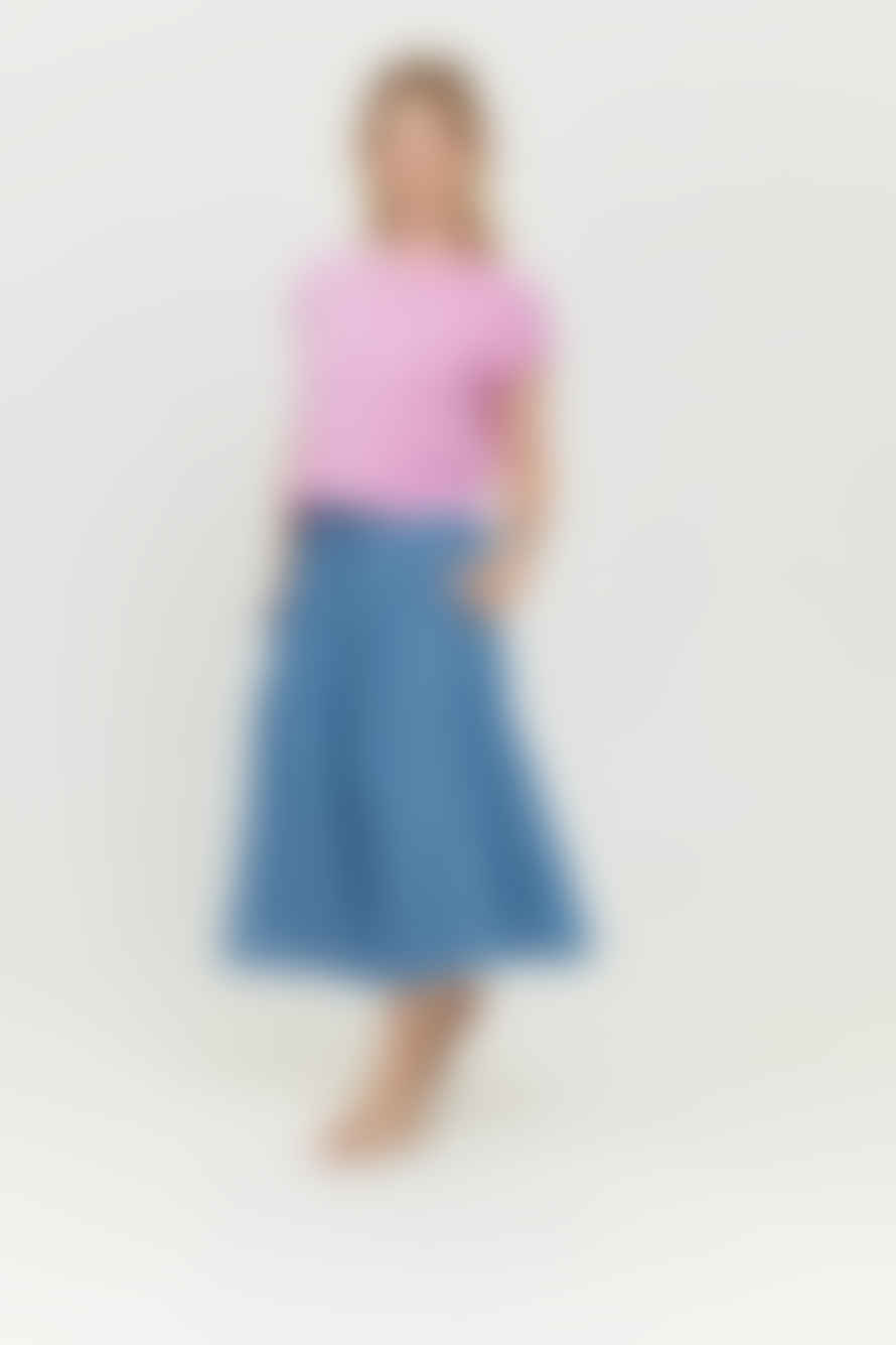 Mazine Amelia Midi Skirt | Denim Wash