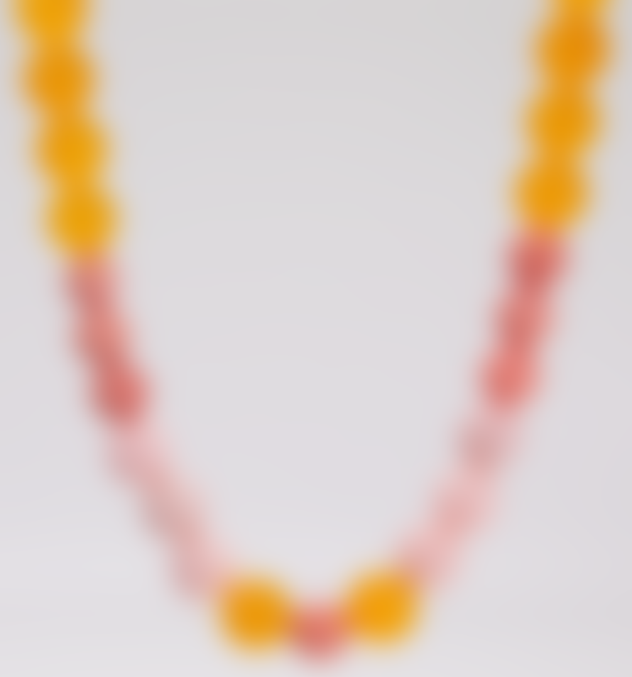 HN Pink Mashan Jade, Citrus & Sunstone Beaded Necklace