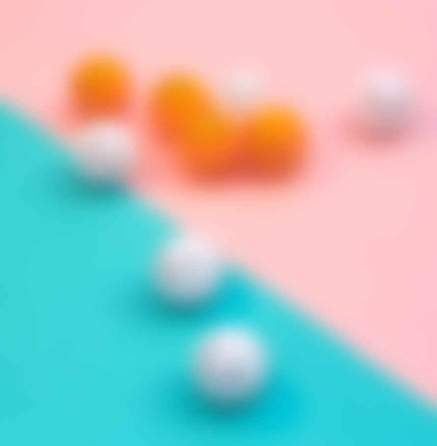 Art Of Ping Pong Smiley Wink 2 White & 2 Orange Ping Pong Balls