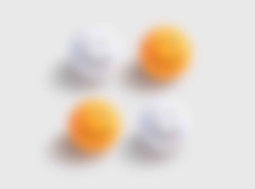 Art Of Ping Pong Smiley Wink 2 White & 2 Orange Ping Pong Balls