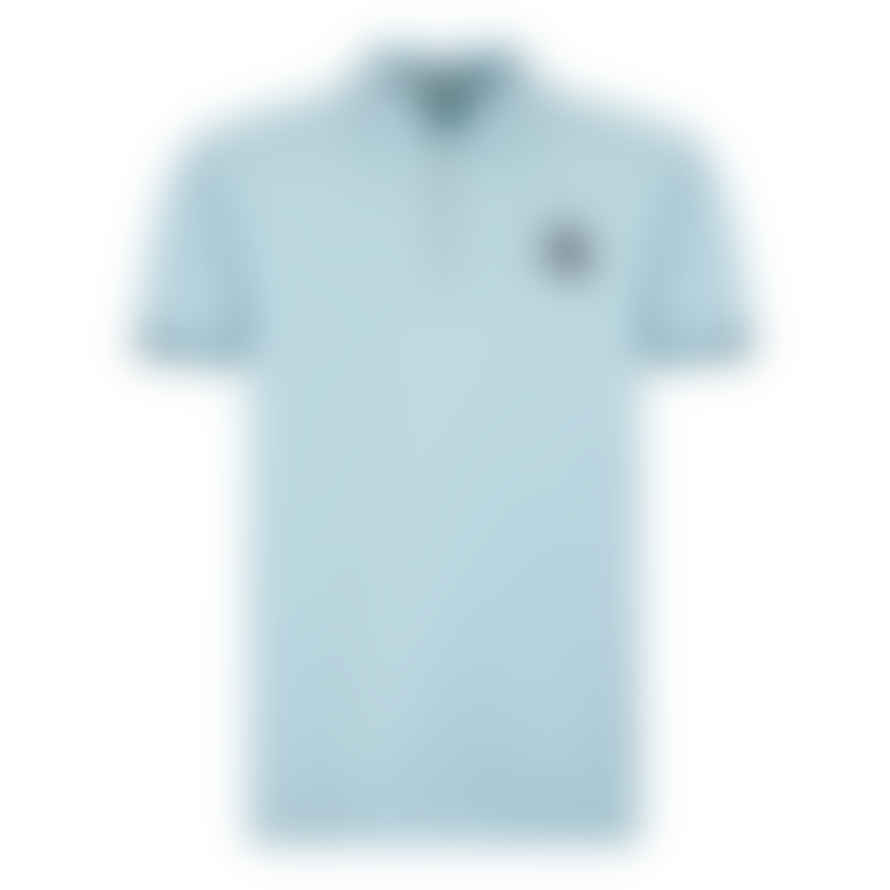 Sandbanks Zip Badge Polo Shirt - Crystal Blue