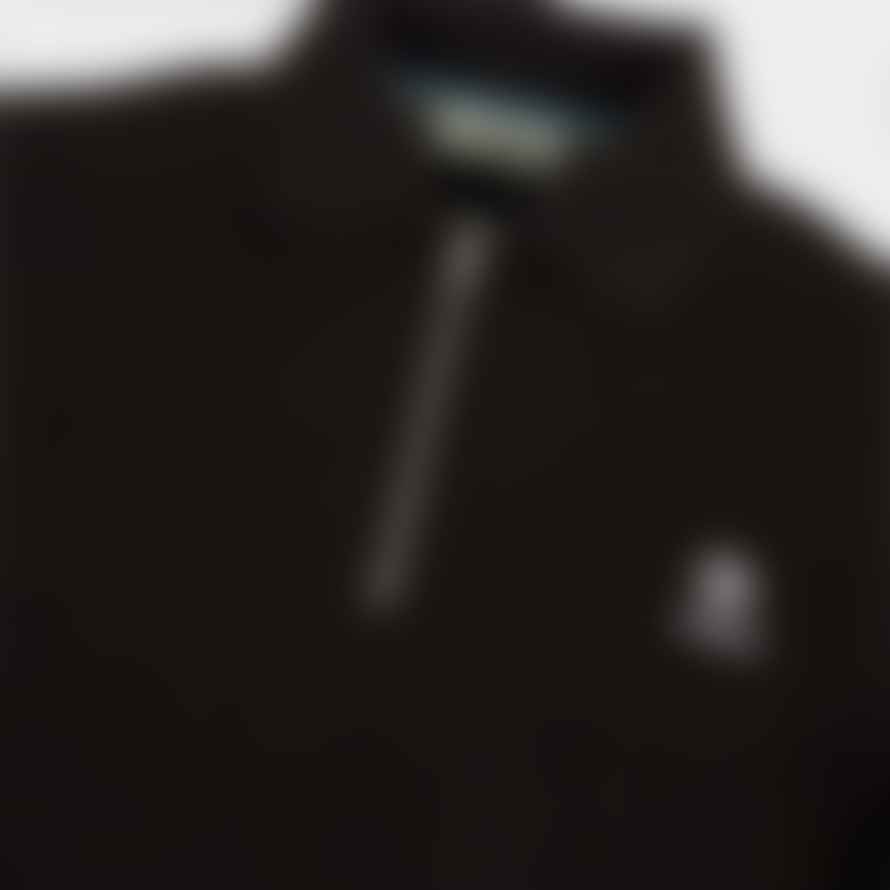 Sandbanks Zip Badge Polo Shirt - Black