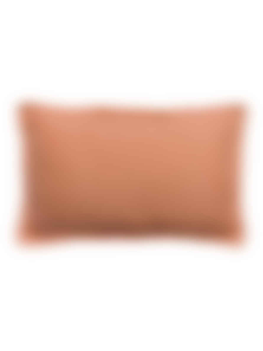 Viva Raise Laly Linen & Cotton Plain Cushion In Epice - 30x50cm