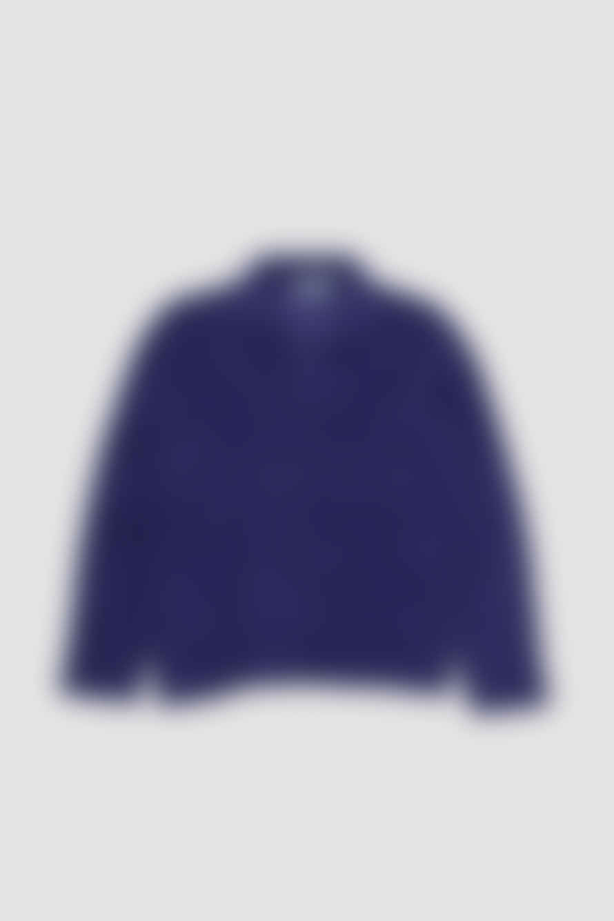 Gran Sasso Open Collar Terry Fleece Polo Purple