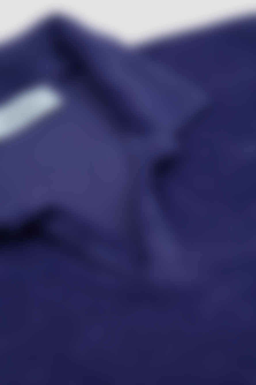 Gran Sasso Open Collar Terry Fleece Polo Purple
