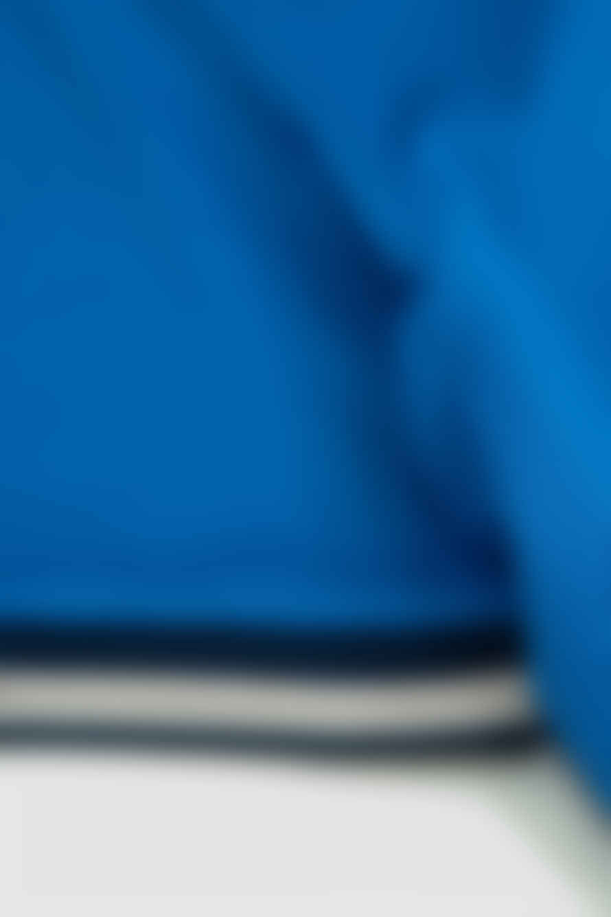Gran Sasso Filo Scozia Cotton Zipped Polo Blue/Navy/Ecru