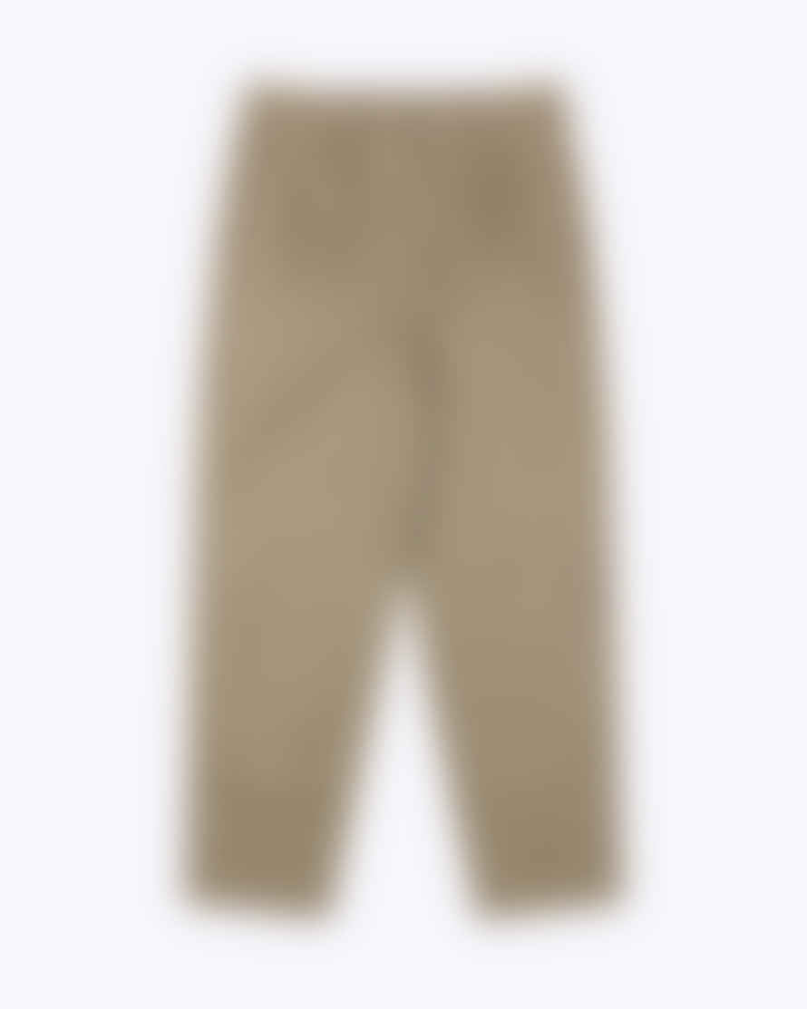 WEMOTO Fletcher Olive Cotton Twill Pleated Trousers