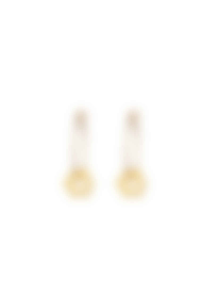 One & Eight Ltd 2436 Gold Holly Fern Earrings