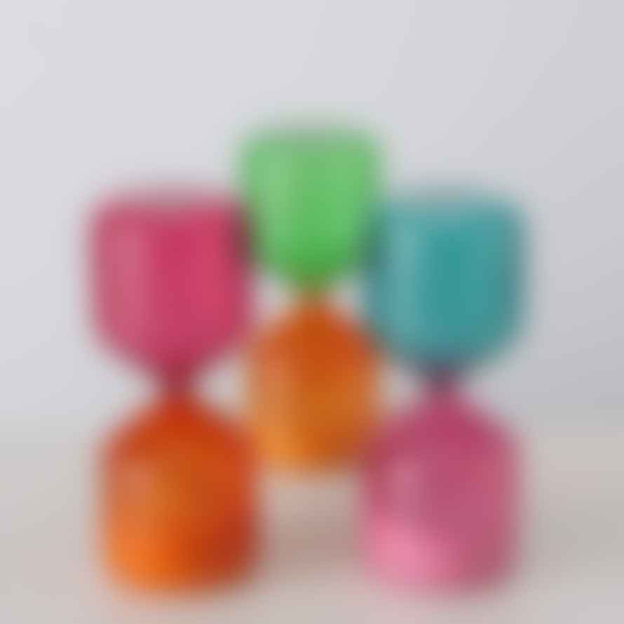 &Quirky Colour Pop Coloured Hour Glass : Pink & Blue, Red & Orange or Green & Orange