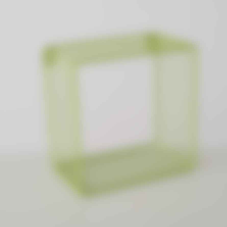 &Quirky Colour Pop Lime Green Wire Cube Metal Shelf Unit : Set of 3