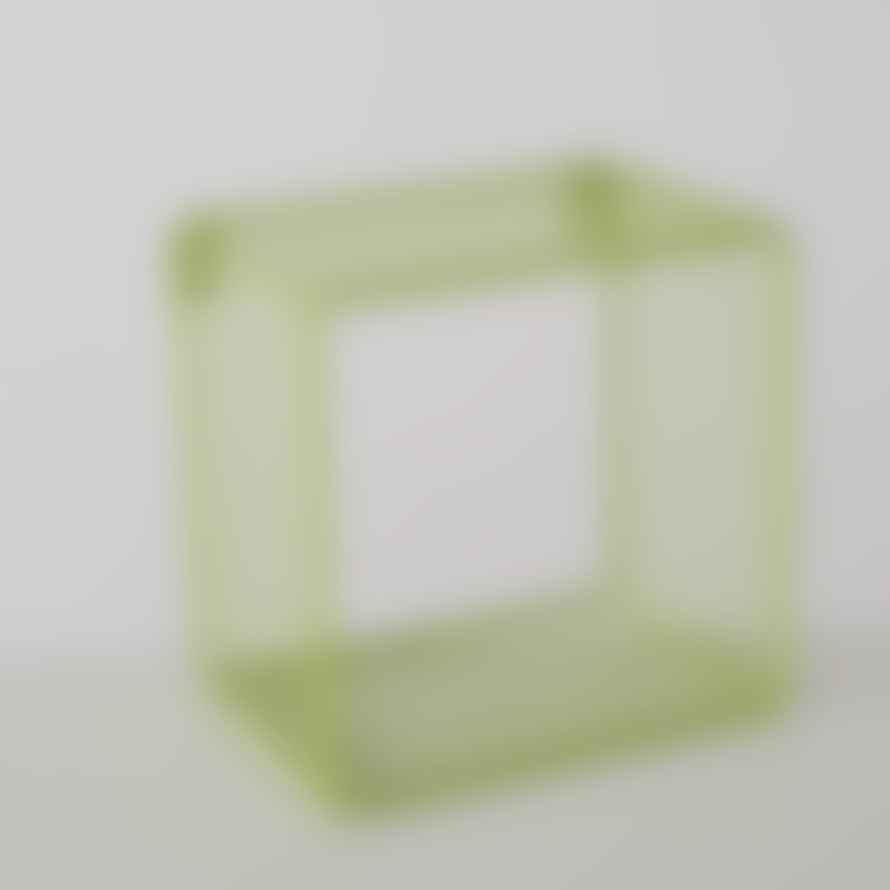 &Quirky Colour Pop Lime Green Wire Cube Metal Shelf Unit : Set of 3