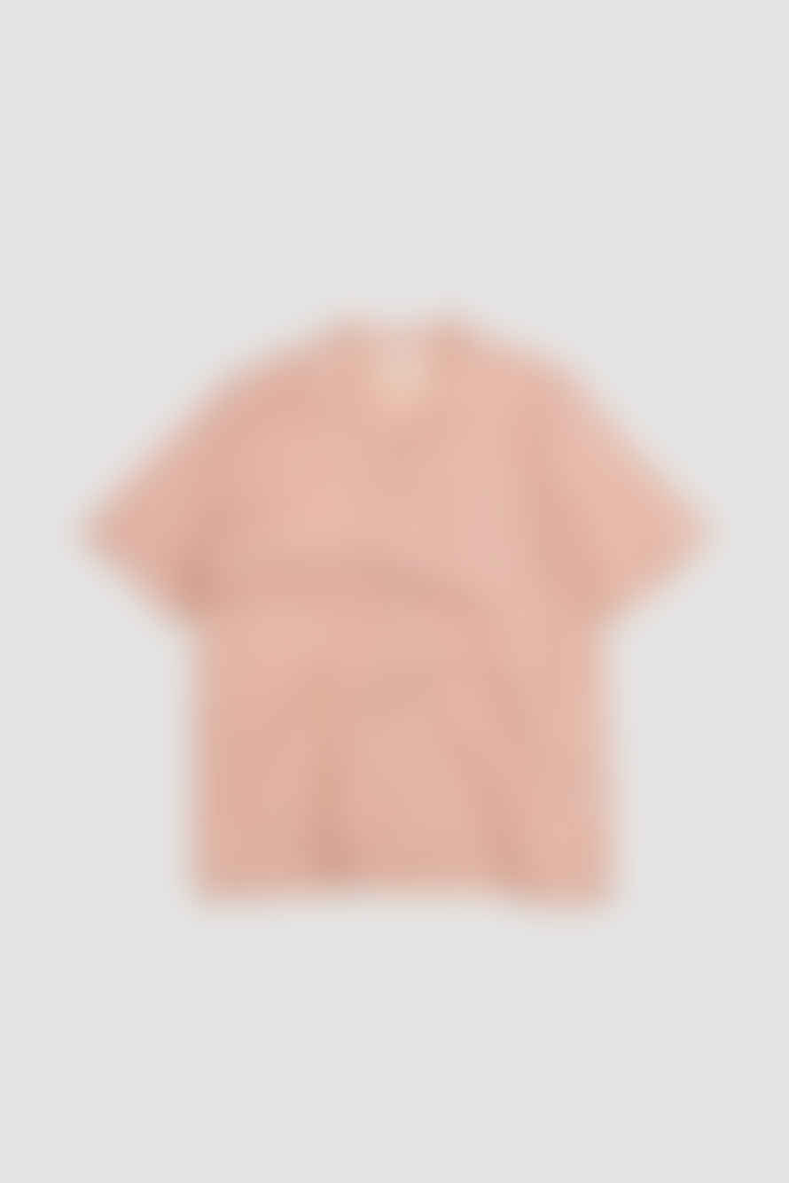 Universal Works Road Shirt Beige Pink Fluro Cotton