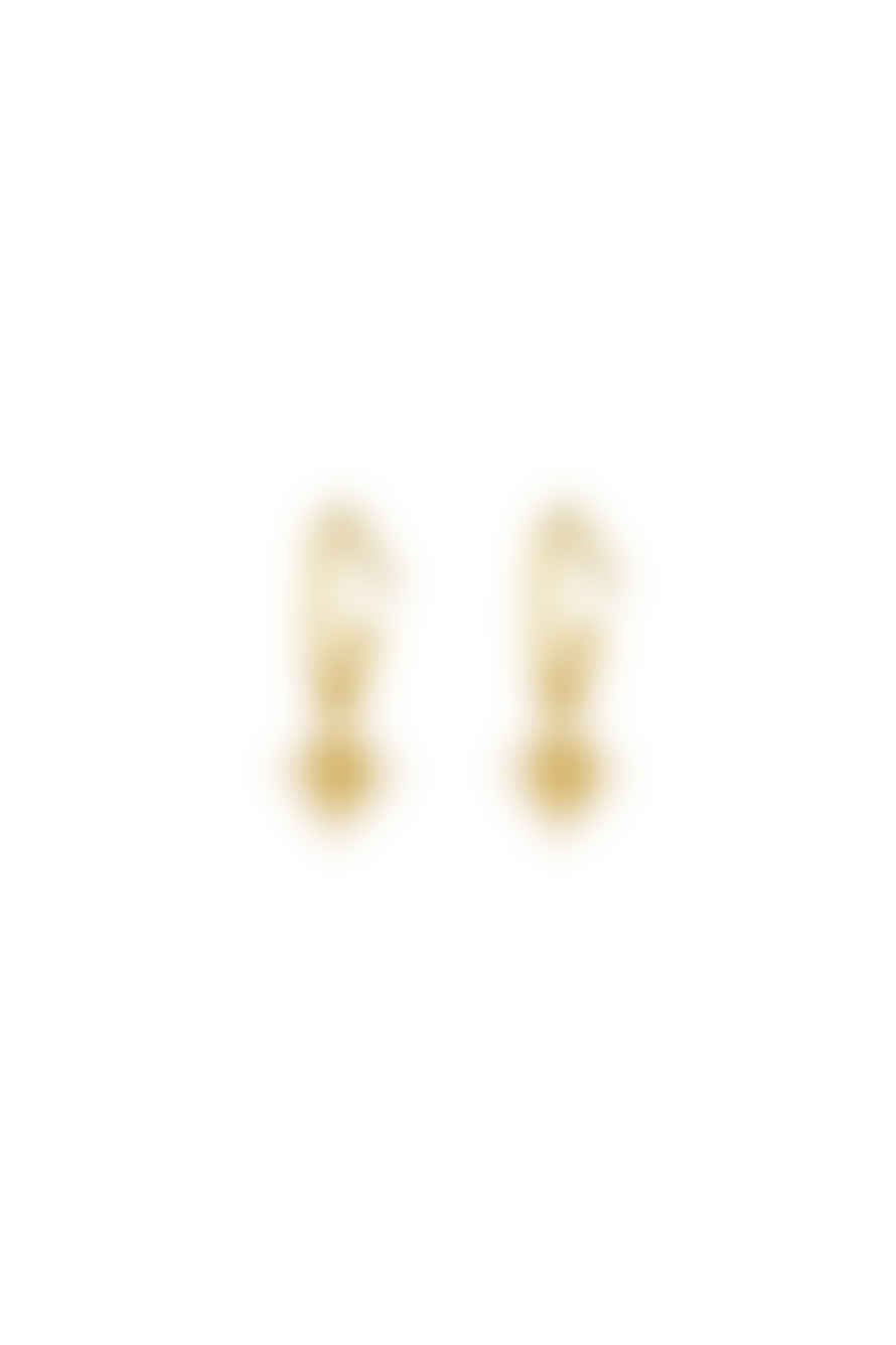 One & Eight Gold Starlight Hoop Stud Earrings