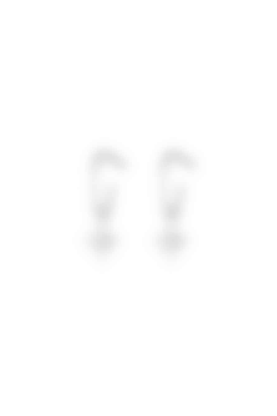 One & Eight Silver Starlight Hoop Stud Earrings