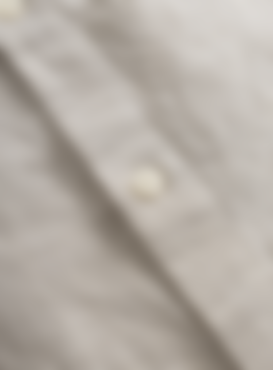 Knowledge Cotton Apparel  1090007 Regular linen stand collar shirt Light feather gray