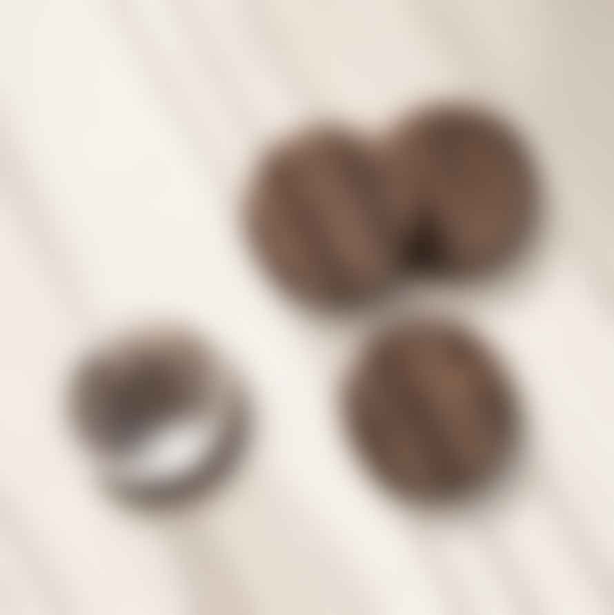 LIGA Set Of 6 Smoked Cork Placemats + Coasters | Round