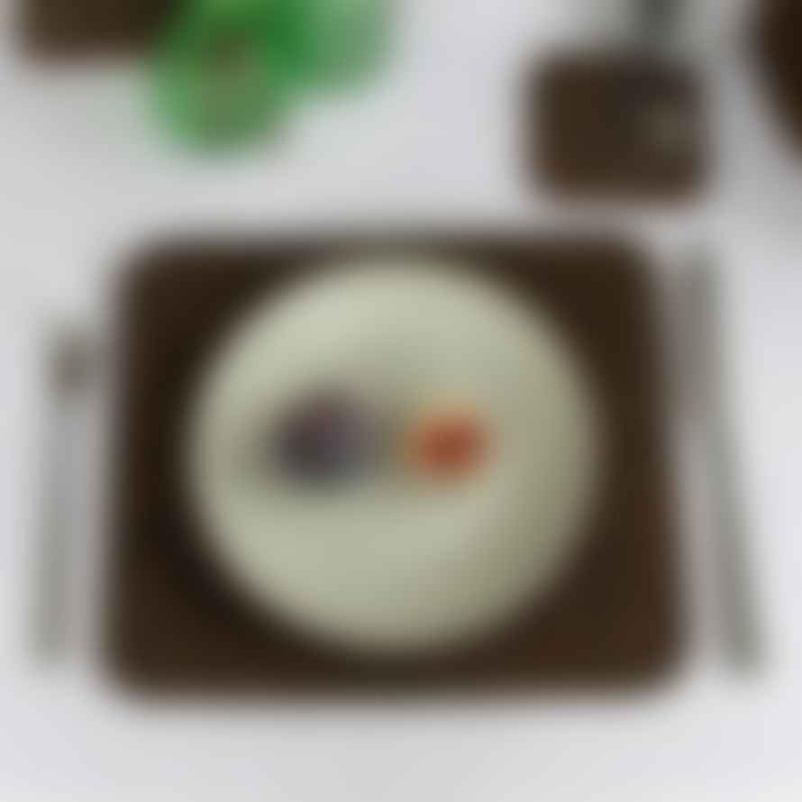 LIGA Set Of 6 Smoked Cork Placemats + Coasters | Square + Rectangle