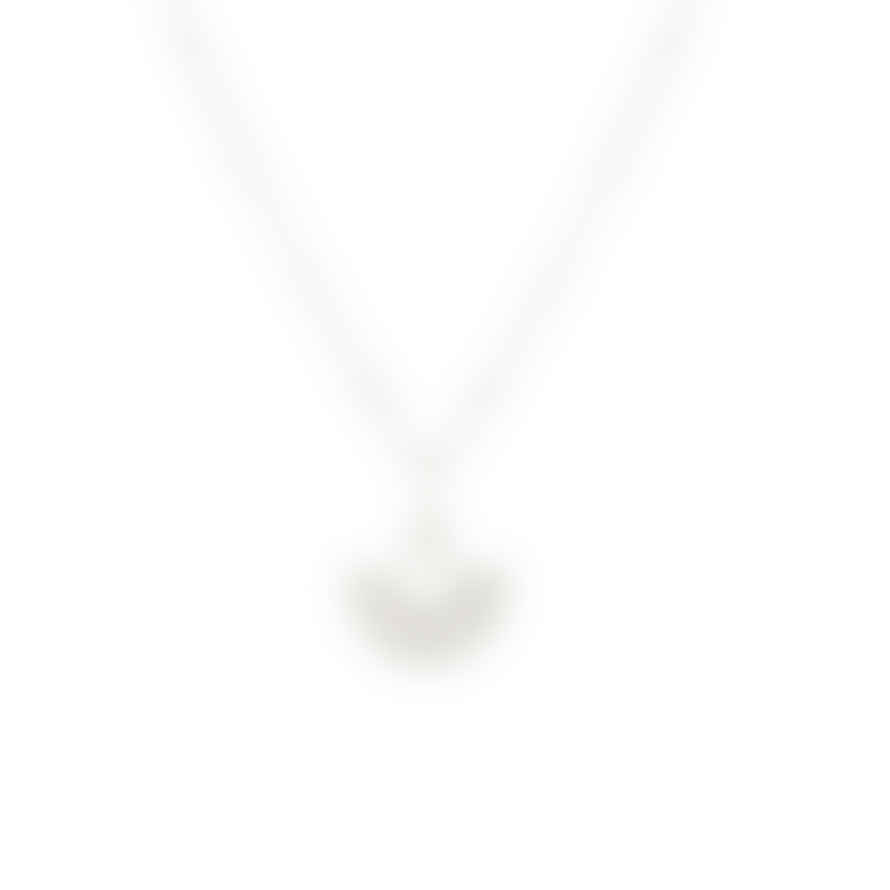 Vurchoo Silver Art Deco Fan Stud Chain Necklace Soh P1106