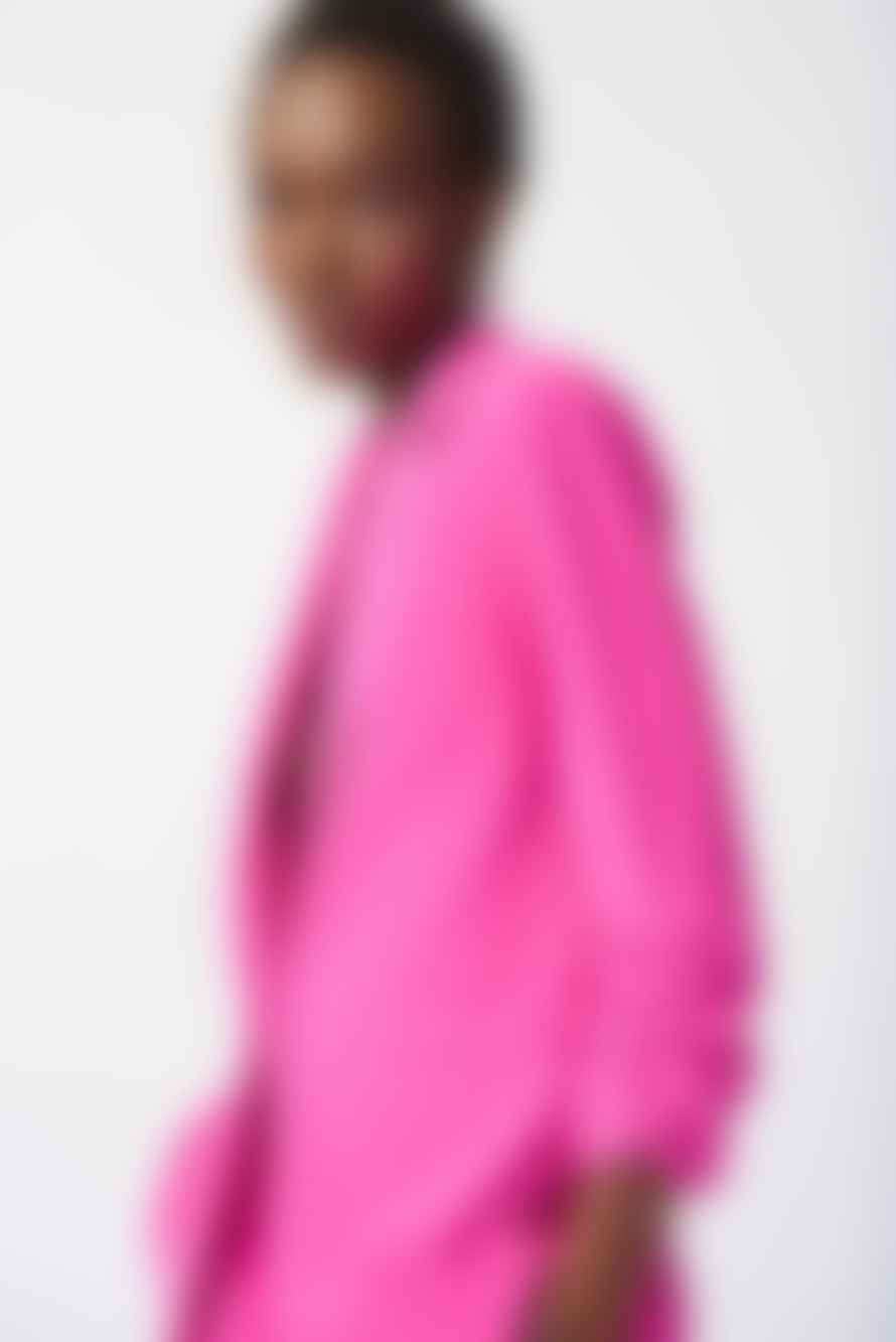 Joseph Ribkoff Blazer With Shirred Sleeves In Ultra Pink