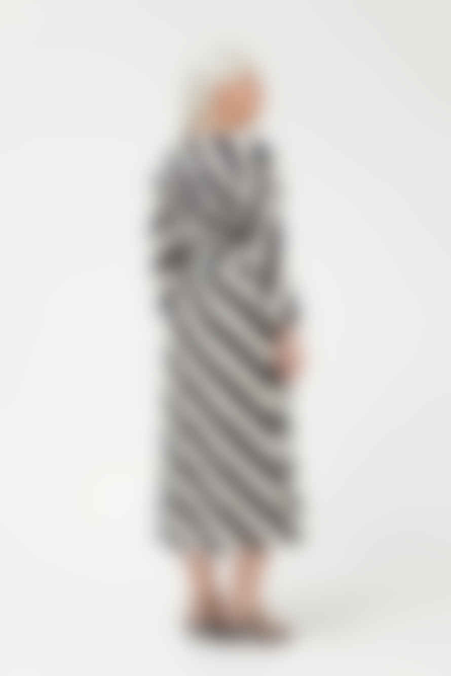 Compania Fantastica Cruela Striped Midi Dress - Monochrome